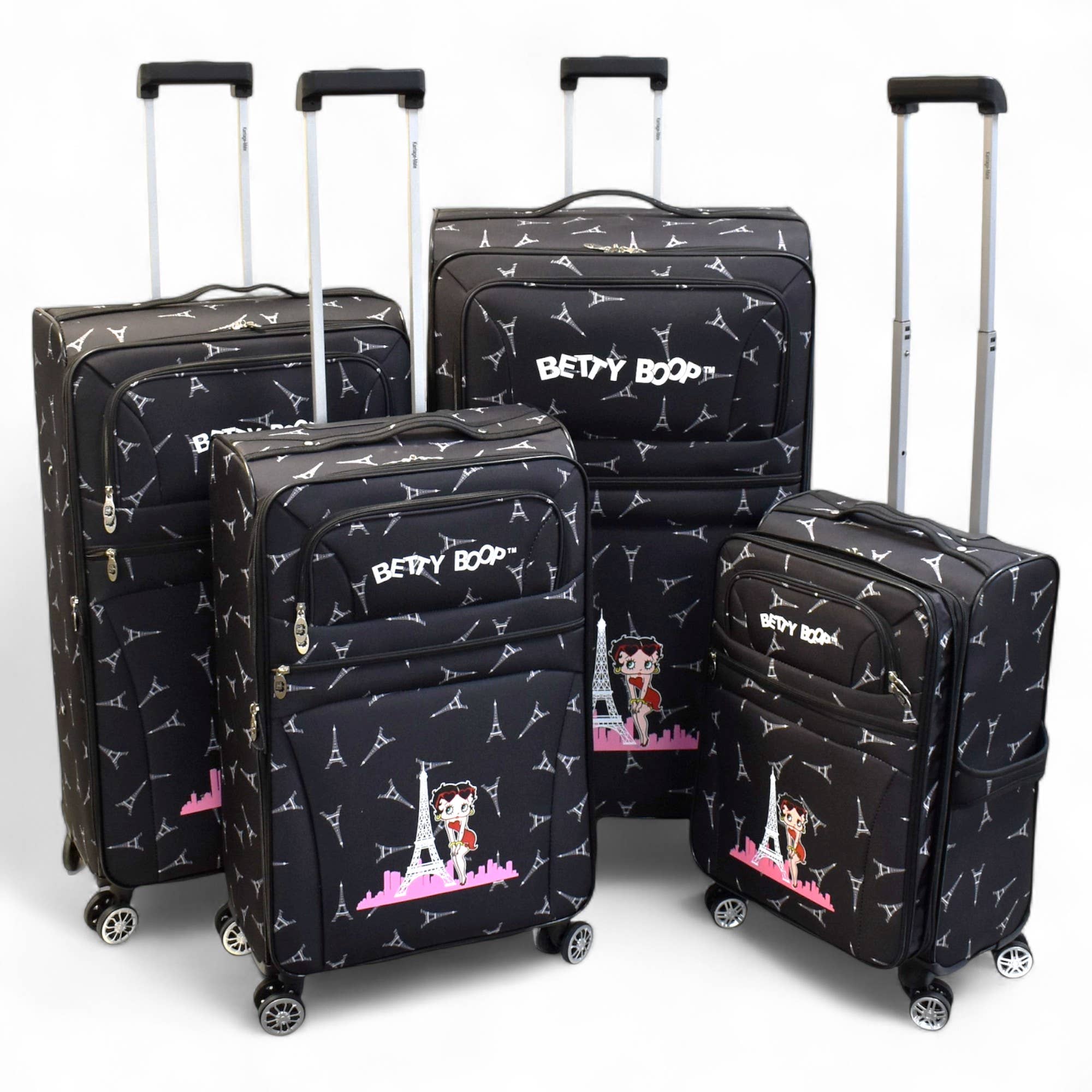 Betty Boop 4-Piece Expandable Spinner Luggage Set